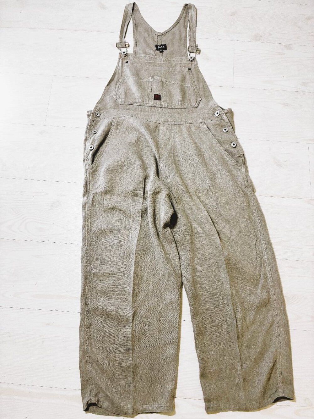 For Joseph Linen Overalls Medium Cut 5315 Style LOV732 Wide Leg Jumpsuit